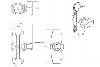 Other Computer Accessory RAM MOUNTS  UNPKD RAM DOUBLE SOCKET ARM F