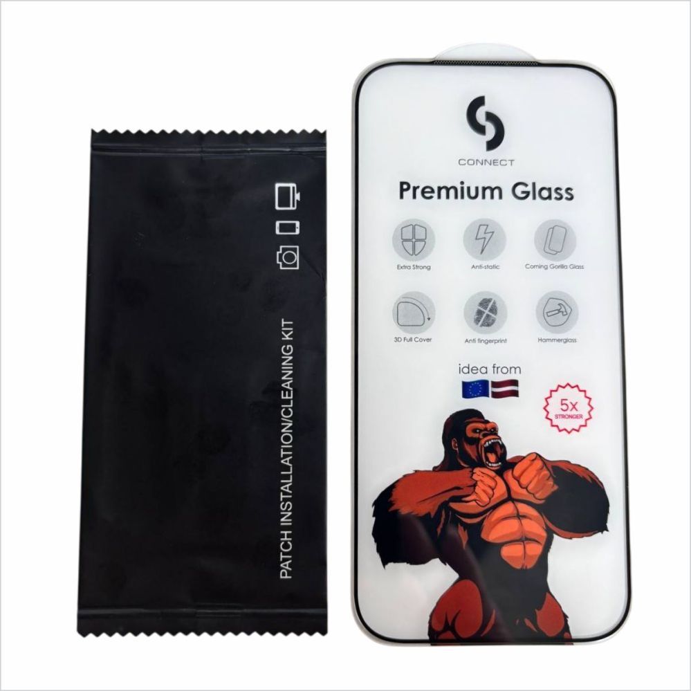 Kaitseklaasid Connect Xiaomi 15 Ultra 2.5D Full Cover Japan Glue Glass Anti-Static Stronger Black