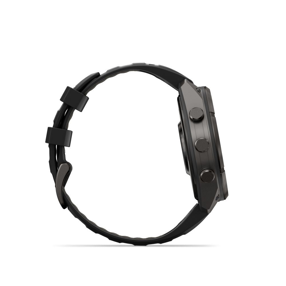 Nutikell Garmin  Fenix 9 Pro – 47mm
Carbon Gray DLC Titanium with Black/Pebble Grey Silicone Band