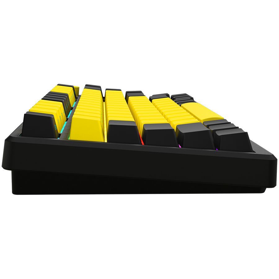Computer keyboard LORGAR  LORGAR KBP7075W, Wireless 75% Mechanical Gaming Keyboard Pro, Black/yellow, EN layout