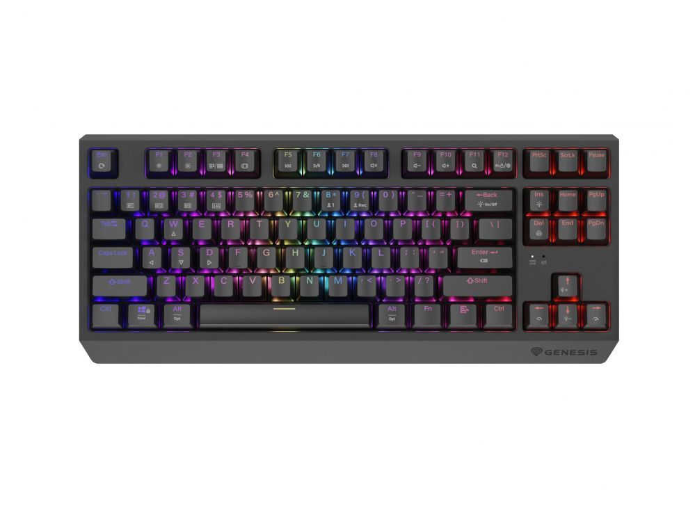 Arvuti klaviatuur Genesis  THOR 230 | Mechanical Gaming Keyboard | Wireless | US | Black | 2.4 GHz, Bluetooth, USB | Outemu Red