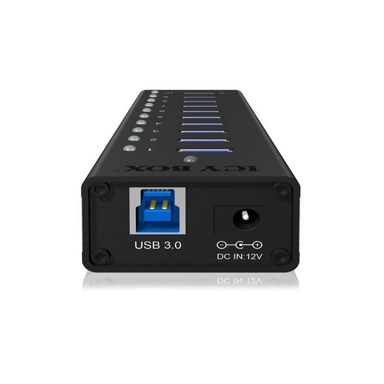 Ruuterid Raidsonic  10 port USB 3.0 Hub Icy Box IB-AC6110 Black