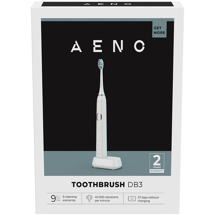 Other goods AENO  AENO Sonic Electric Toothbrush, DB3: White, 9 scenarios, with 3D touch, wireless charging, 46000rpm, 40 days without charging, IPX7