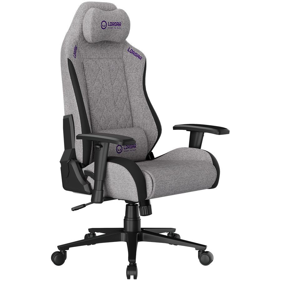 Computer chairs / desks LORGAR  LORGAR CHA41, Ergonomic Gaming Chair Advanced, premium anti-stain fabric, Grey