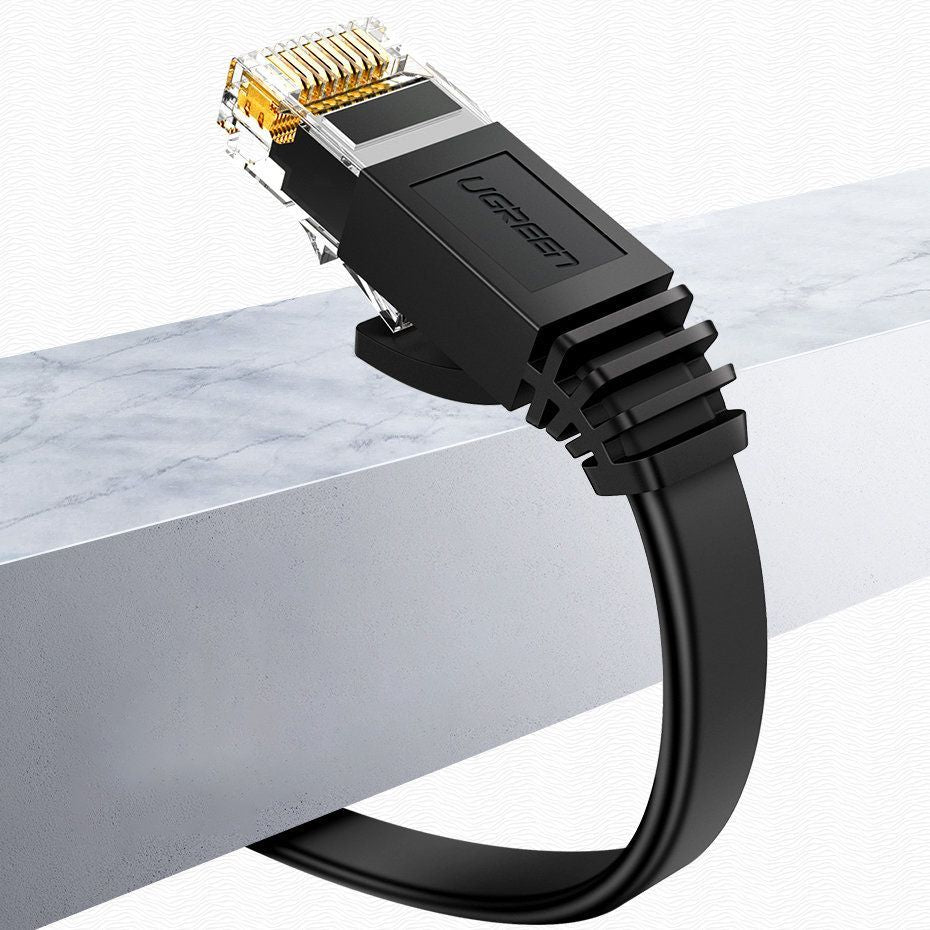 Cable Ugreen  Ugreen NW102 50177 Flat LAN Ethernet Cat. 6 Network Cable 8m - Black