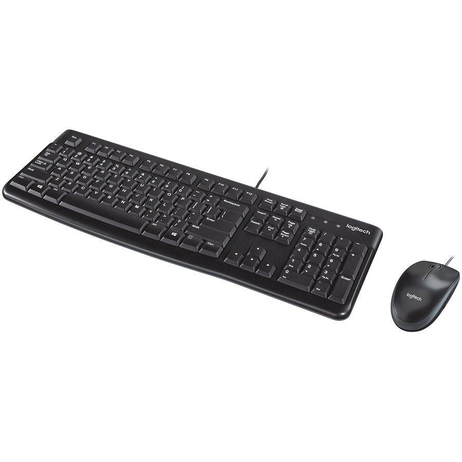 Computer keyboard Logitech  LOGITECH MK120 Corded Combo - BLACK - USB - US INT'L