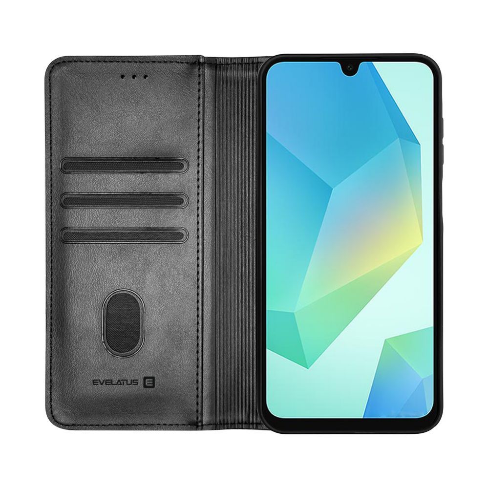 Kaaned - kaaned Evelatus Samsung Galaxy A56 Book Case Folio Slim Black