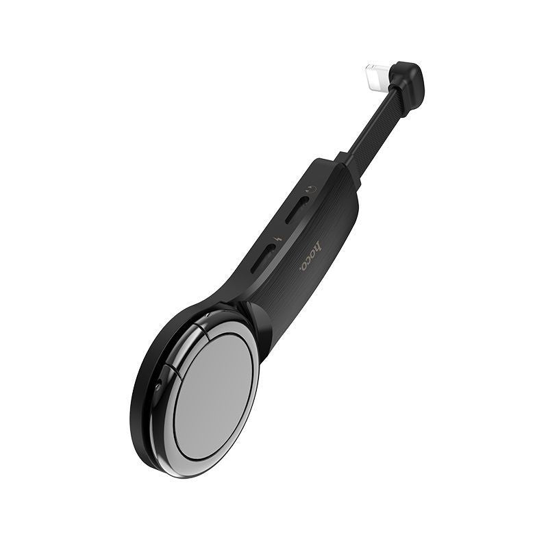 Üleminek Hoco  Lightning to 2 x Lightning + ring holder Black