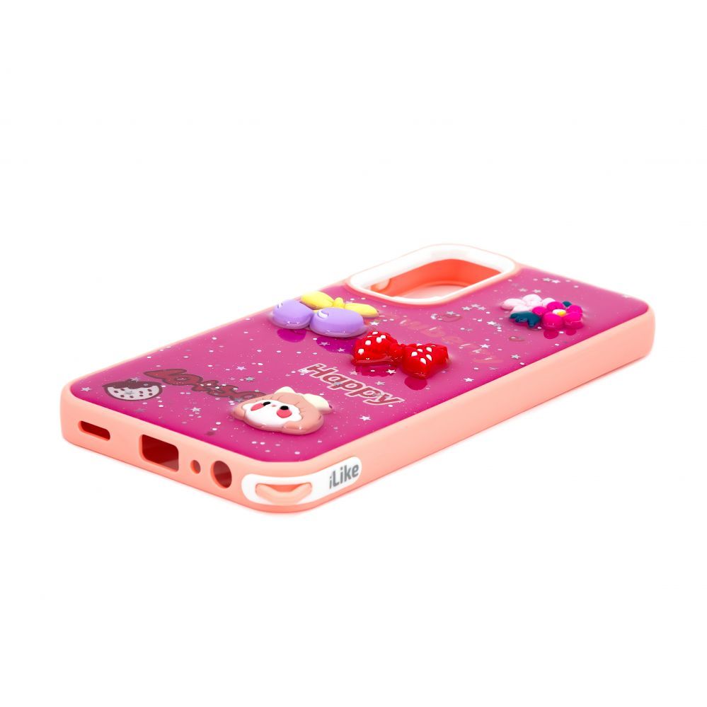 Tagakaaned iLike Samsung Galaxy A15 EPOXY CARTOON COVER Rose Red