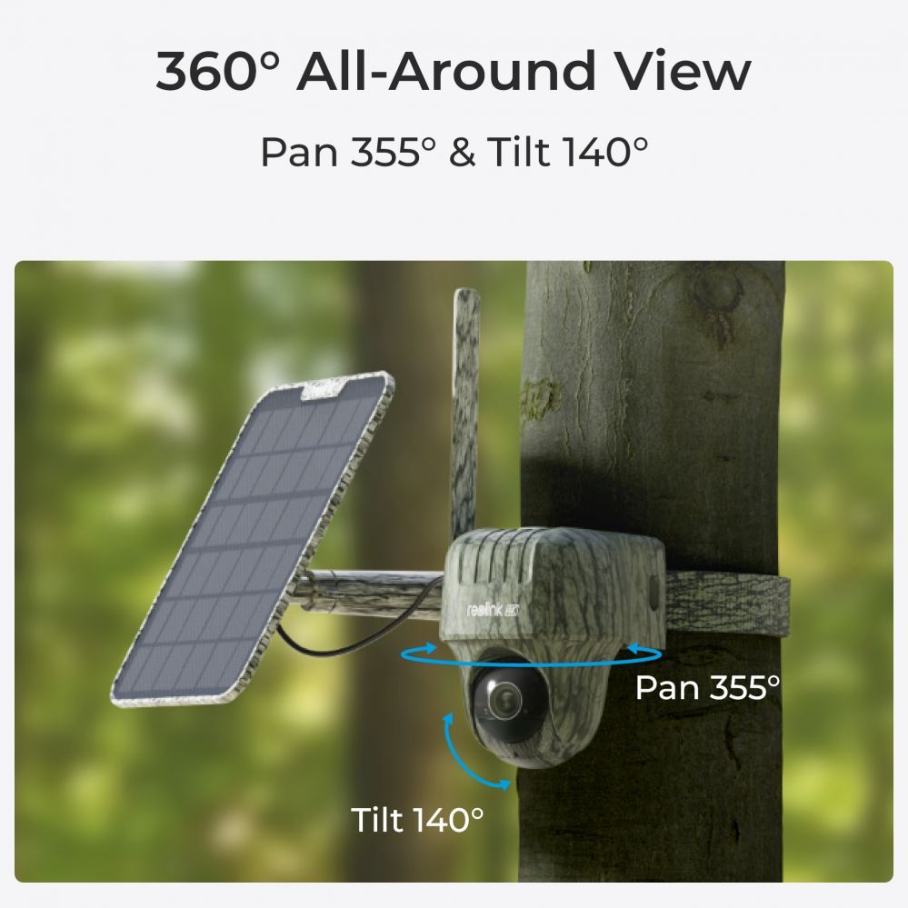Веб камера Reolink  Hunting Camera with Solar Panel Go Series G450  PTZ 8 MP Fixed Micro SD, Max. 128 GB