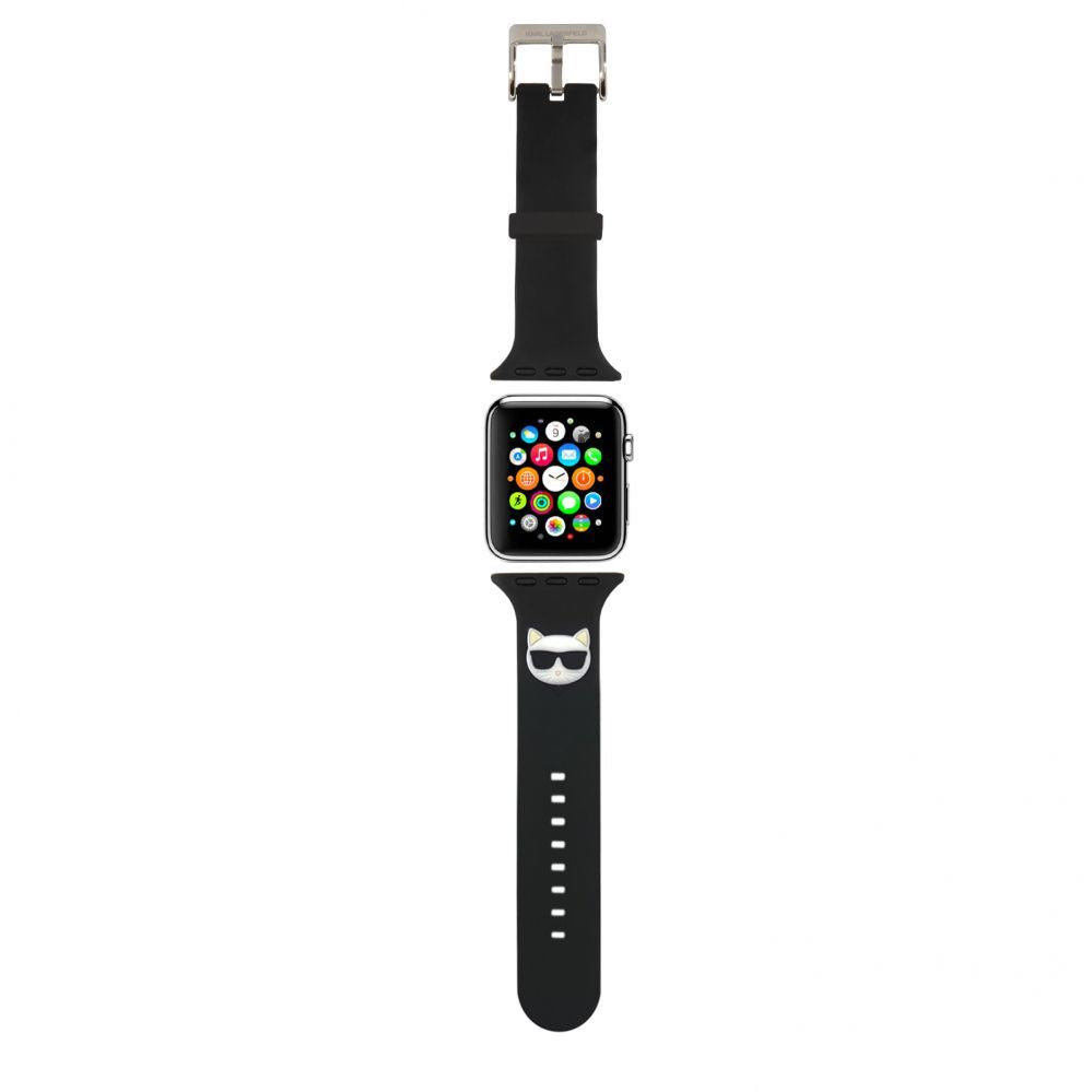 Strap Karl Lagerfeld Apple Watch 38/40/41mm Choupette Head Watch Strap Black