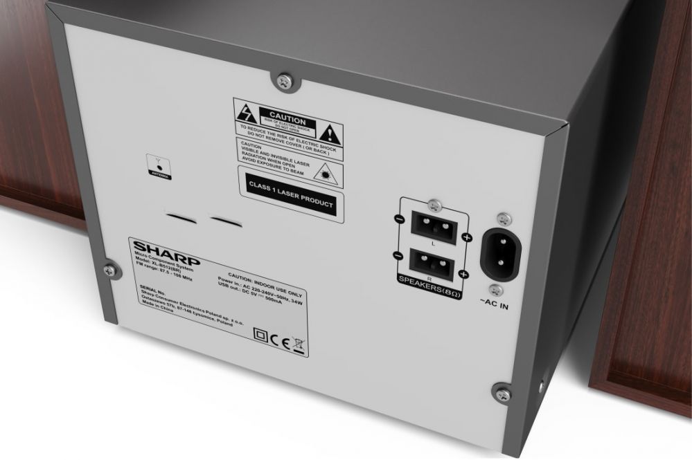 Interactive solution Sharp  XL-B512(BR) Hi-Fi Micro System, CD/FM/USB/Bluetooth v5.0, 45W, Brown