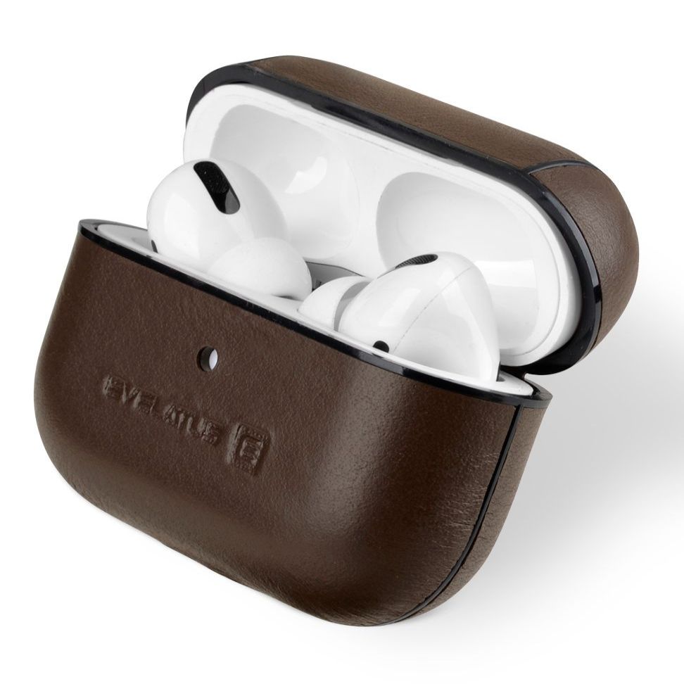 Korpus kõrvaklappidele Evelatus Apple AirPods Pro Leather Protective Case Brown