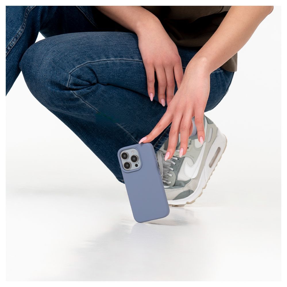 Tagakaaned Evelatus Apple iPhone 15 Pro Max Premium Magsafe Soft Touch Silicone Case Lavender Gray