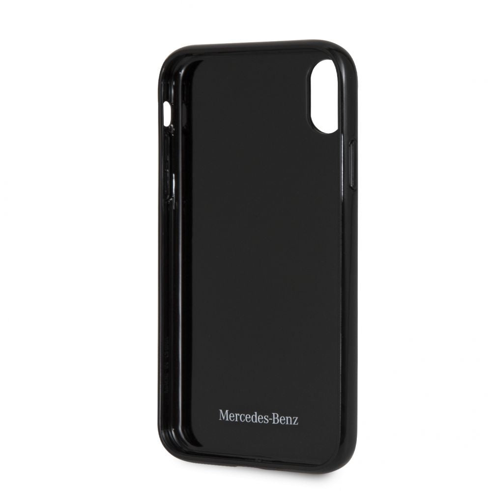 Чехол на заднюю панель Mercedes-Benz Apple iPhone XR Hard Case Real Carbon Fiber Black