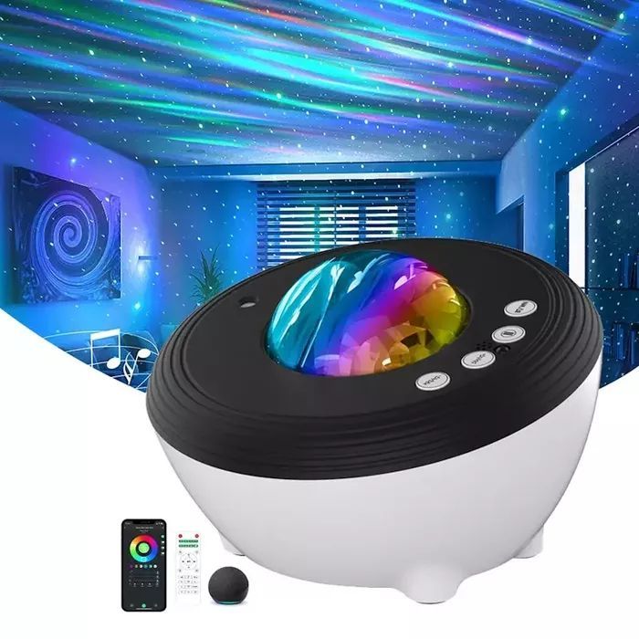 LED Spotlight Elight  J1 Aurora projector with atmosphere sounds & Bluetooth speaker Smart Wi-Fi Bluetooth App control White