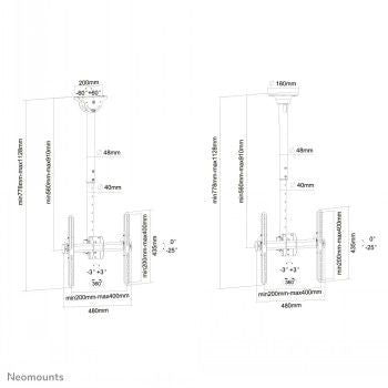 TV bracket NEOMOUNTS BY NEWSTAR  NEOMOUNTS FLAT SCREEN CEILING MOUNT (32-60")