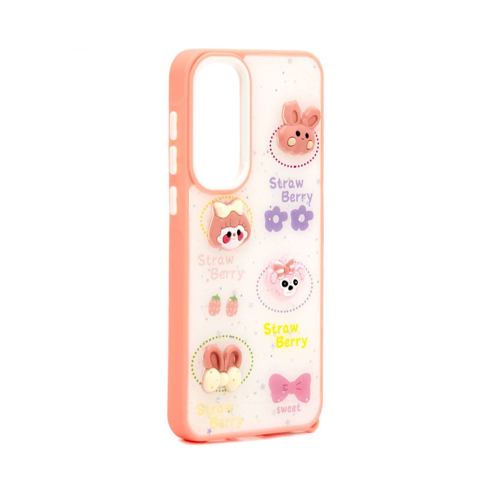 Tagakaaned iLike Samsung Galaxy A35 EPOXY CARTOON COVER White Pink