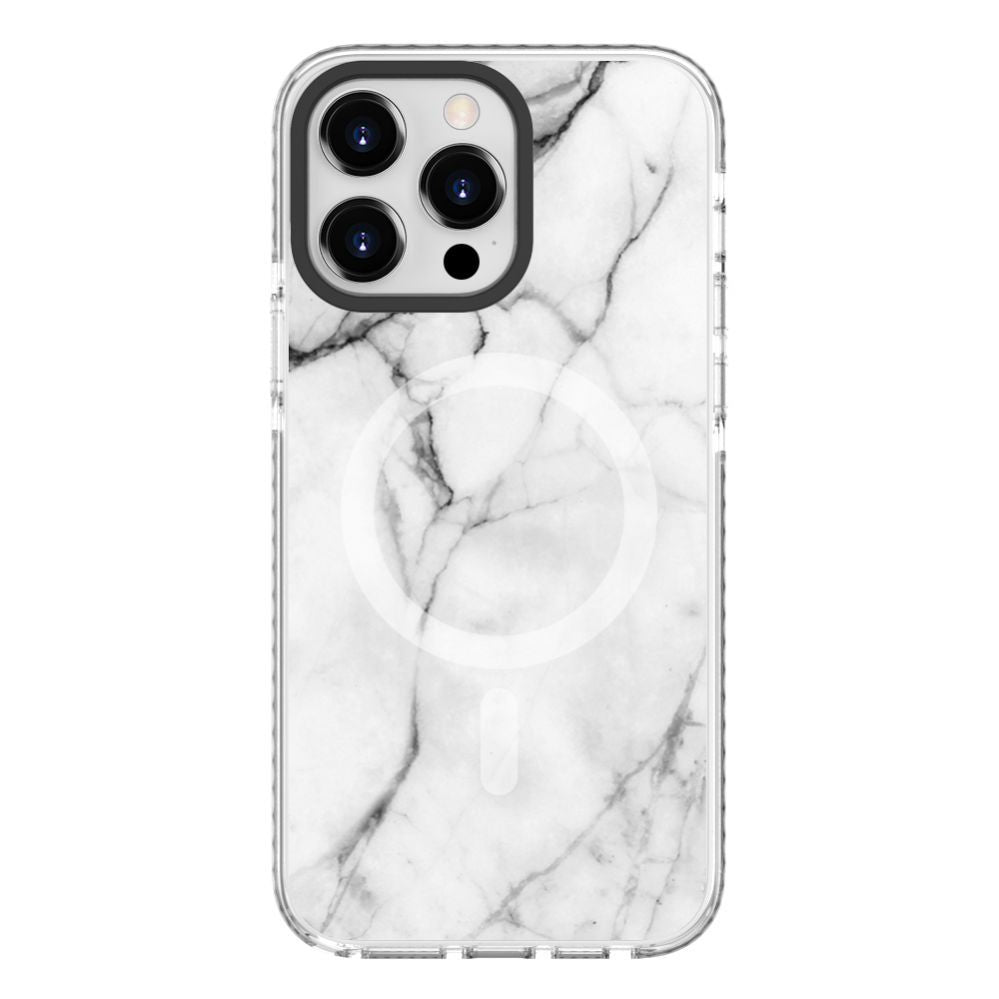 Чехол на заднюю панель Evelatus Apple iPhone 15 Pro Max PC+TPU With MagSafe Customized Print Marble White