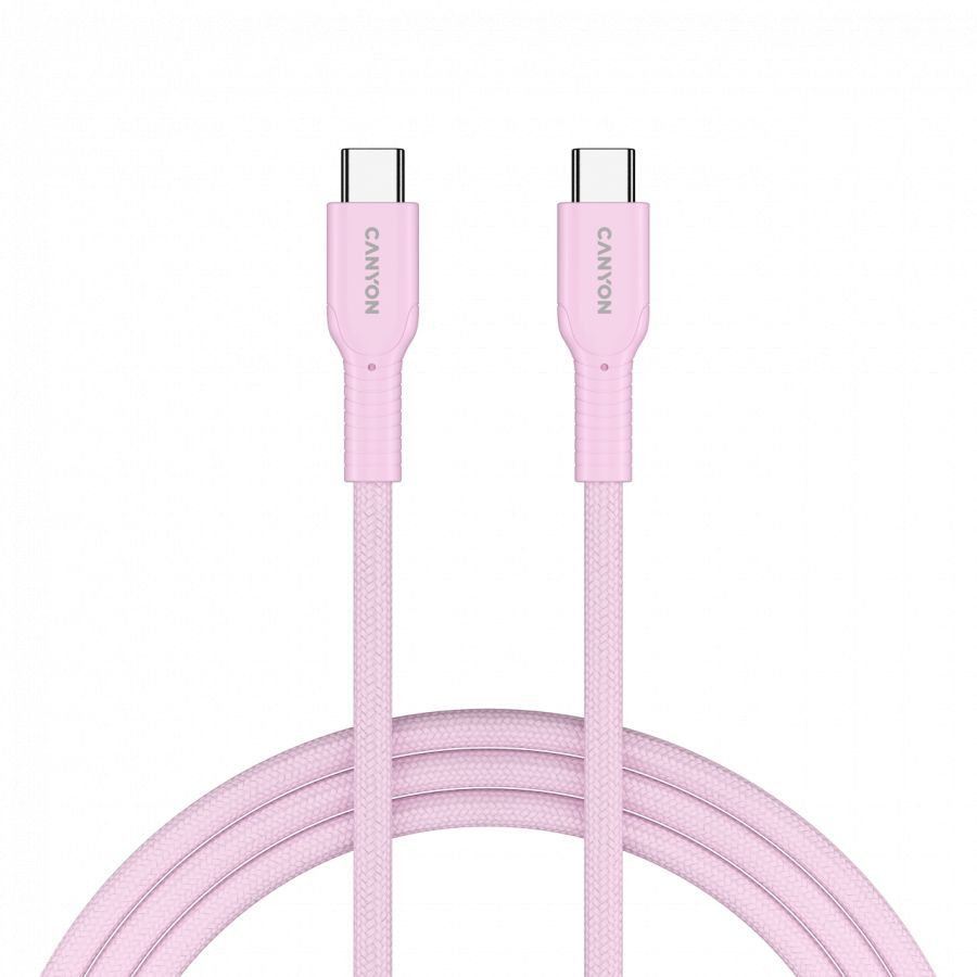 Kaabel Canyon  CANYON cable OnWire 60CL C-C 60W COLOR Braided 1m Pink