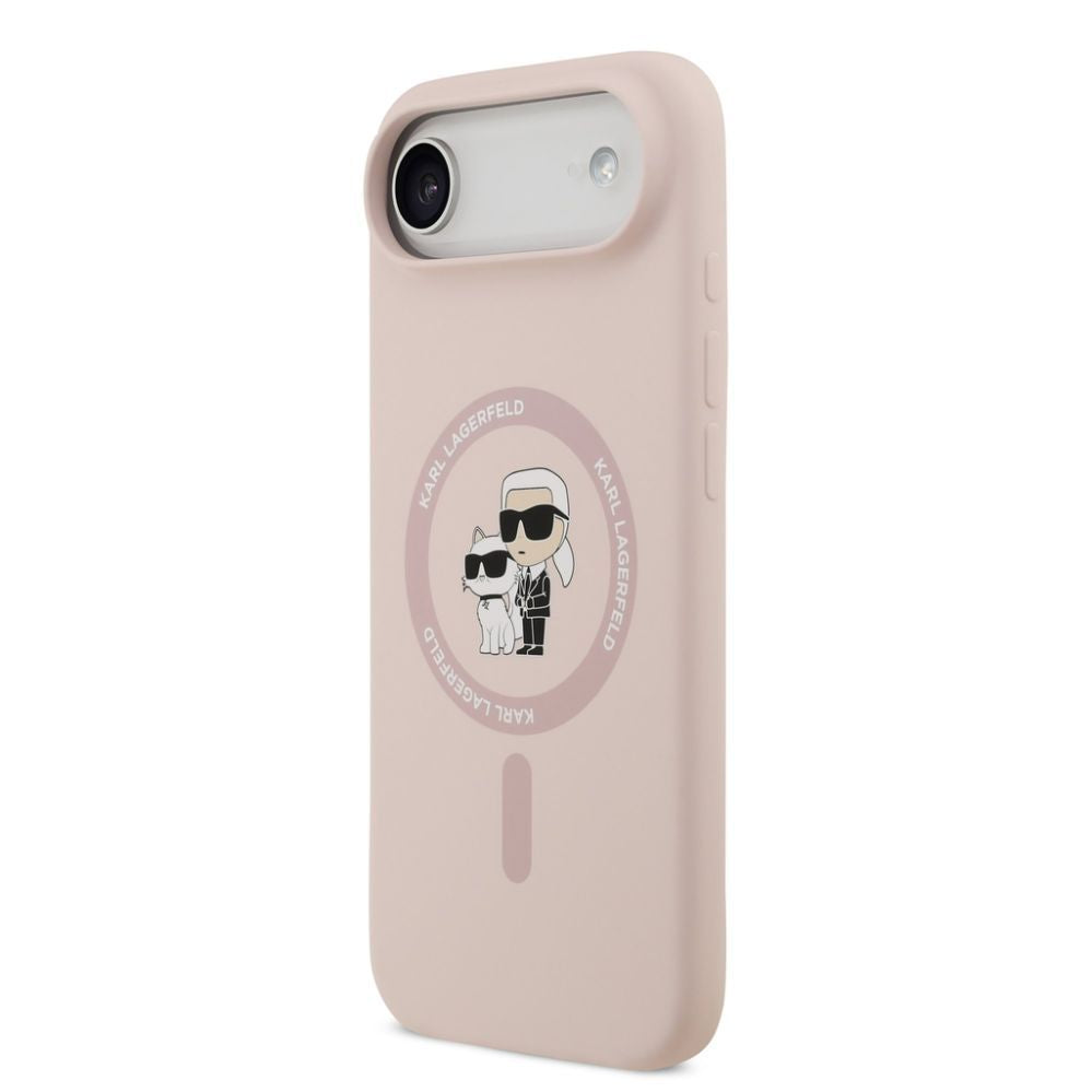 Чехол на заднюю панель Karl Lagerfeld Apple iPhone Air Liquid Silicone Karl and Choupette MagSafe Case Pink