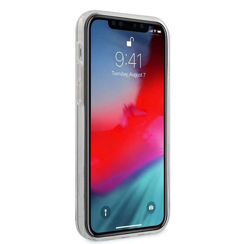 Back panel cover Guess - iPhone 12/12 Pro PC/TPU Denim Triangle Cover Light Blue