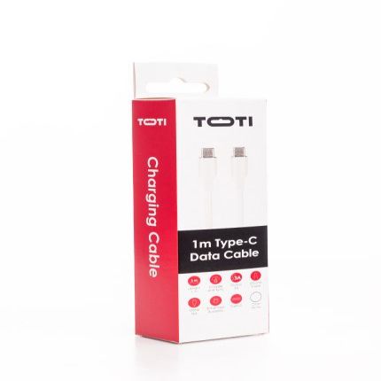 Кабель seek toti  SEEK TOTI Type-C to Type-C, 1m Silicone Cable 3A, White