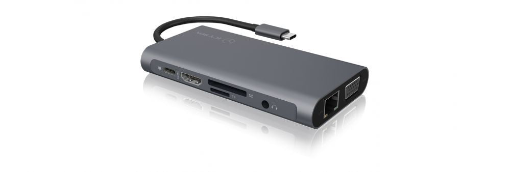 Беспроводные наушники Raidsonic  Icy Box IB-DK4040-CPD USB Type-C  DockingStation with two video interfaces
