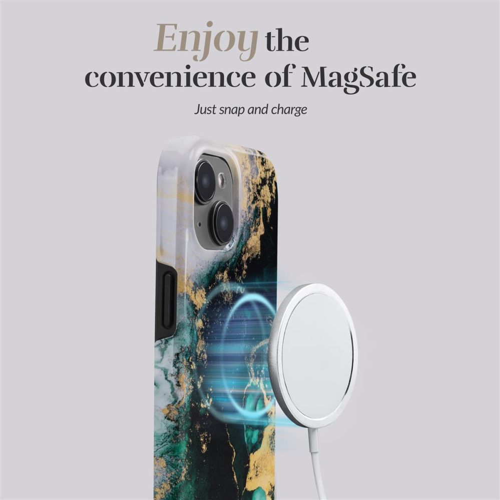 Back panel cover Mio  MIO Green Marble Magsafe Compatible for iPhone 17 Pro