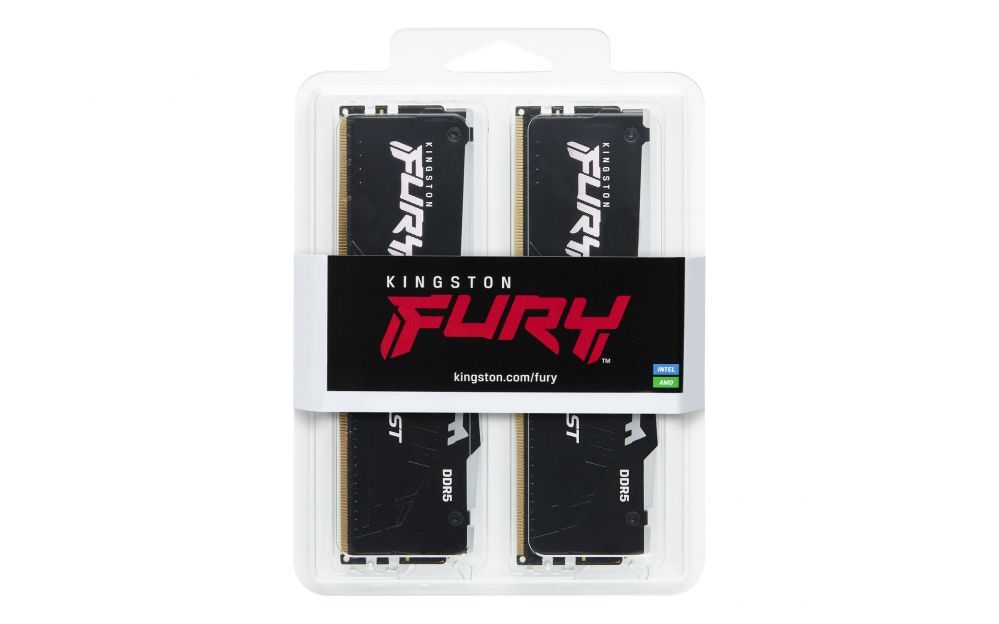 Operatiivmälu DDR4 Kingston  Fury Beast 32GB DDR5, 6400 MHz, CL32, 288-Pin, DIMM Kit (16GB x 2)