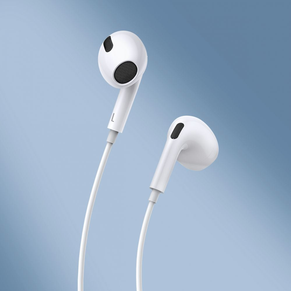 Wired headphones Baseus  Baseus Encok H17 3.5mm minijack wired headphones white (NGCR020002)