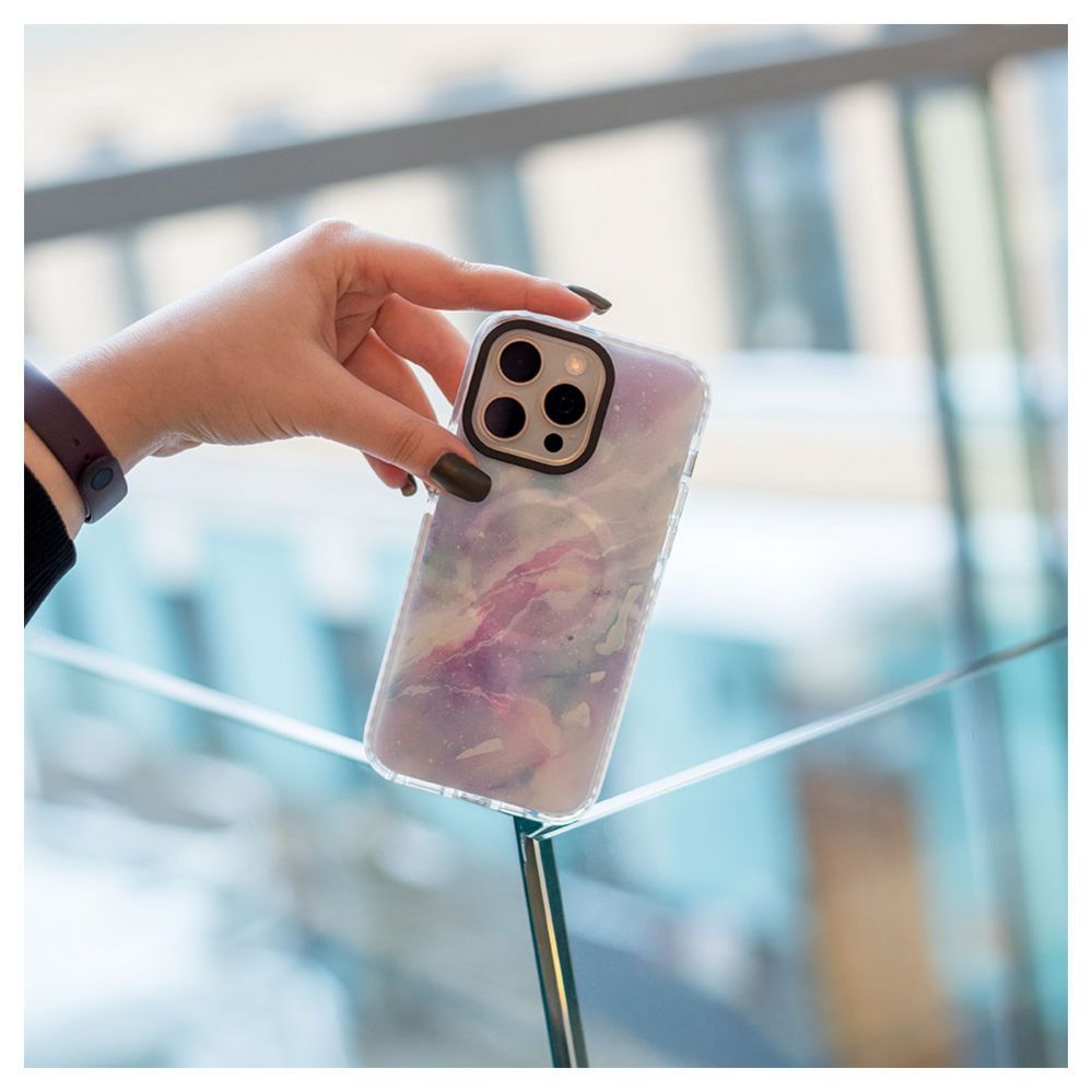 Tagakaaned Evelatus Apple iPhone 15 Pro Max PC+TPU With MagSafe Customized Print Purple