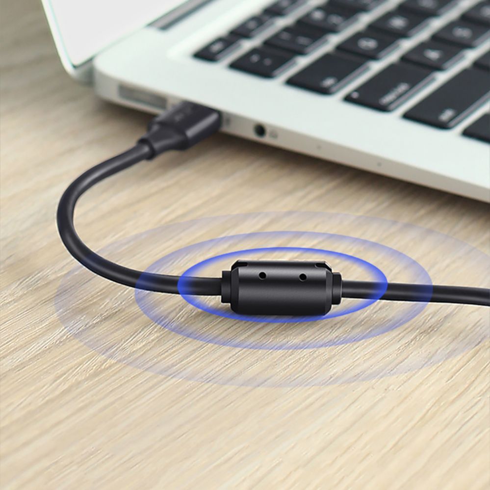 Кабель Ugreen  5 pin gold-plated USB cable - mini USB 0.5m black (US132)