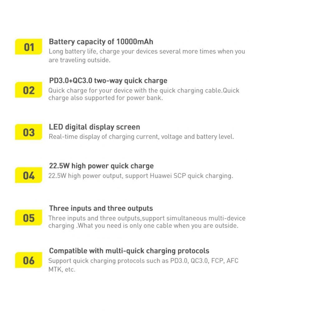 Power bank Baseus  Baseus Adaman Metal power bank with fast charging 10000mAh 22.5W (Overseas Edition 2021) black
