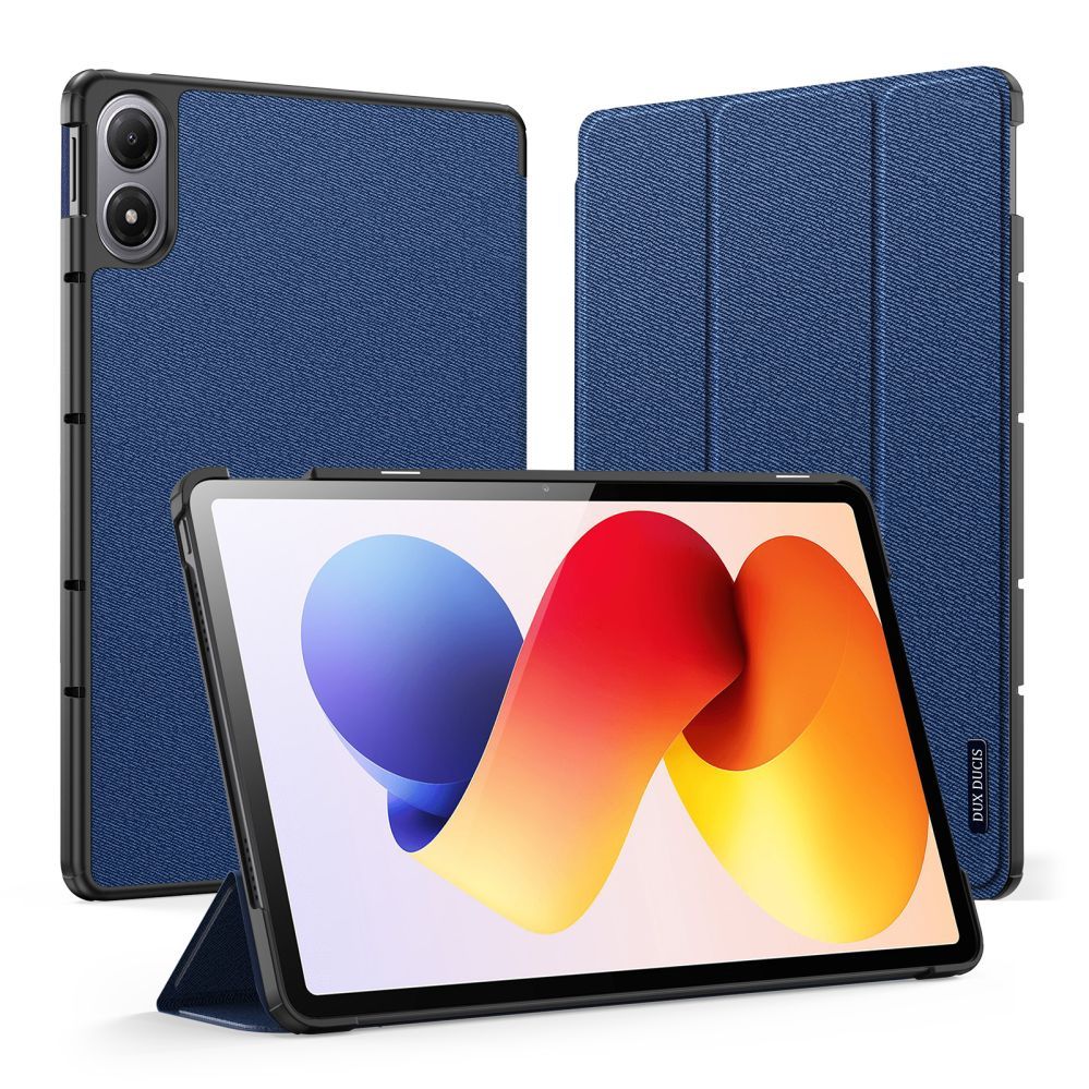 Book case Dux Ducis Xiaomi Redmi Pad 2 Pro Domo Series Tri-fold Stand PU Leather Tablet Cover Blue