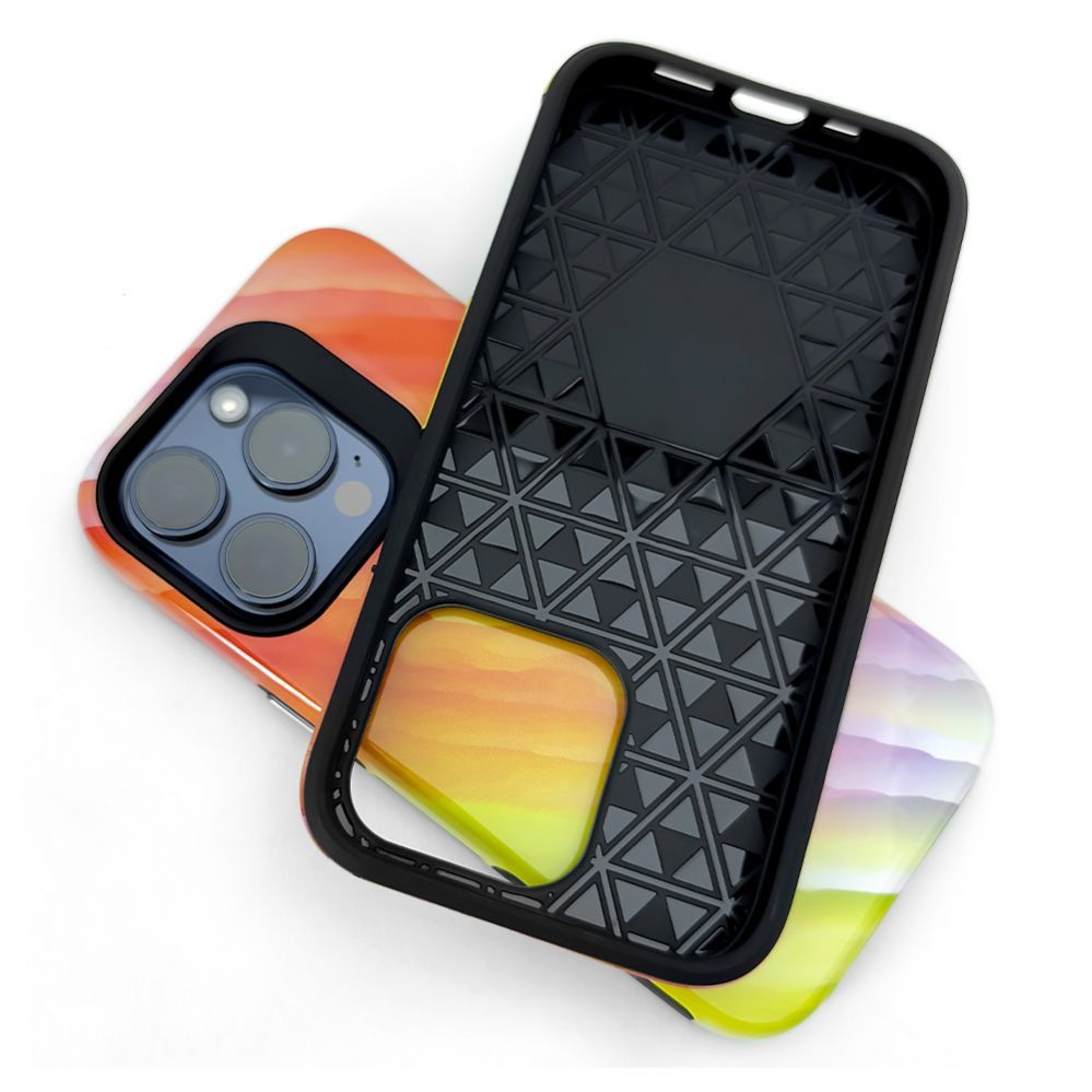 Tagakaaned Evelatus Apple iPhone 15 Pro Max Armor case TPU+PC Customized Print Design Yellow Orange