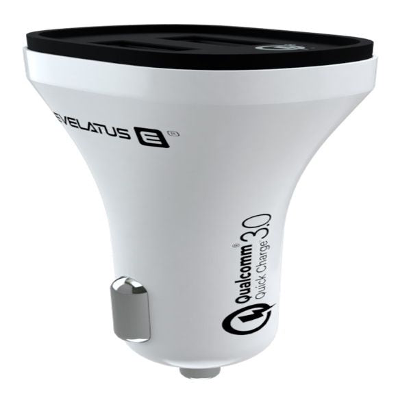 Autolaadijad Evelatus - Evelatus Quick Car Charger QCC02 White