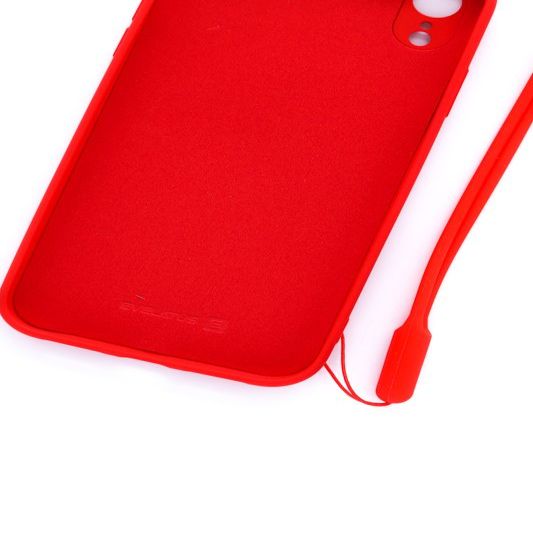 Tagakaaned Evelatus Apple iPhone XR Soft Touch Silicone Case with Strap Red