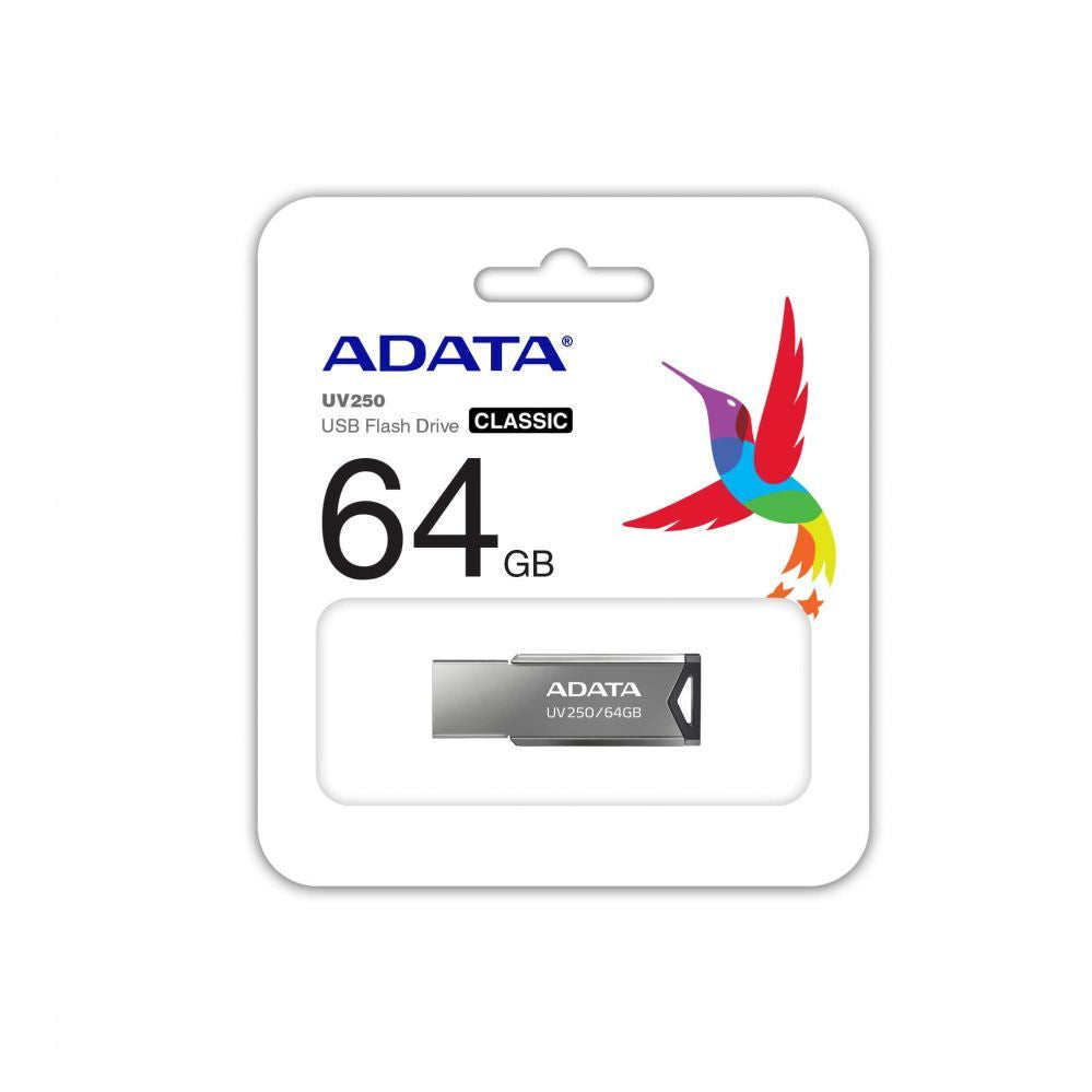 Flash drive ADATA  USB Flash Drive UV250 64 GB, USB 2.0, Silver
