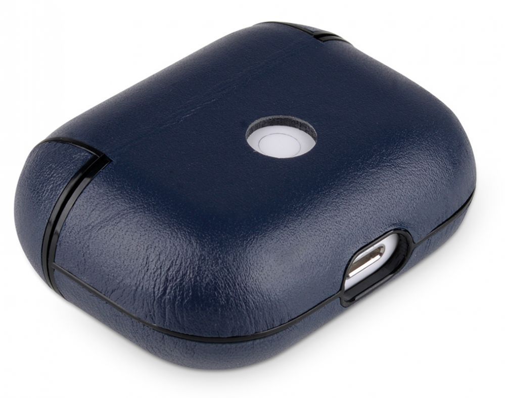Headphone case Evelatus Apple AirPods Pro Leather Protective Case Dark Blue