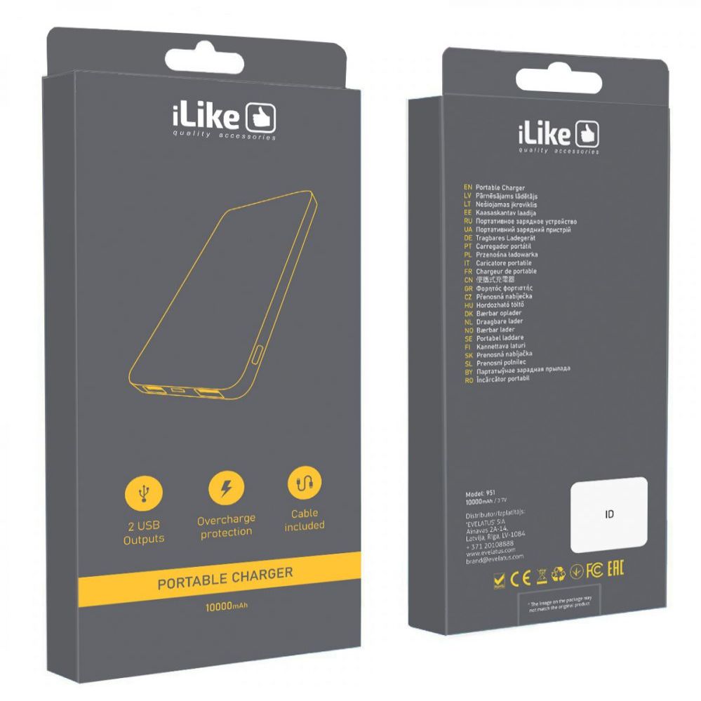 Power bank iLike - Power Bank 951 10000 mAh White