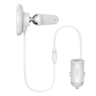 Automaatne hoidja Baseus  Wireless car charger with MagSafe 15W holder for air vent + USB Type C 25W White