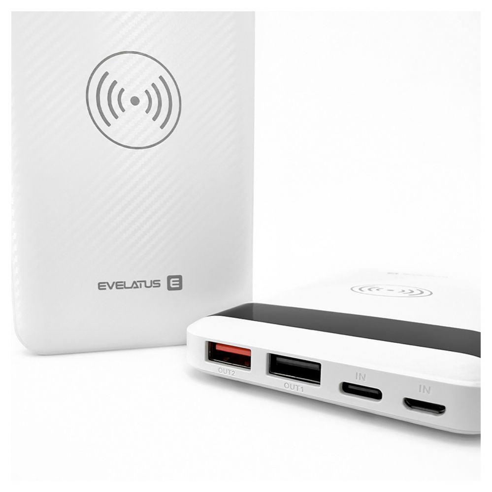 Väline aku Evelatus  Evelatus Power Bank Wireless EPB05 10000 mAh White