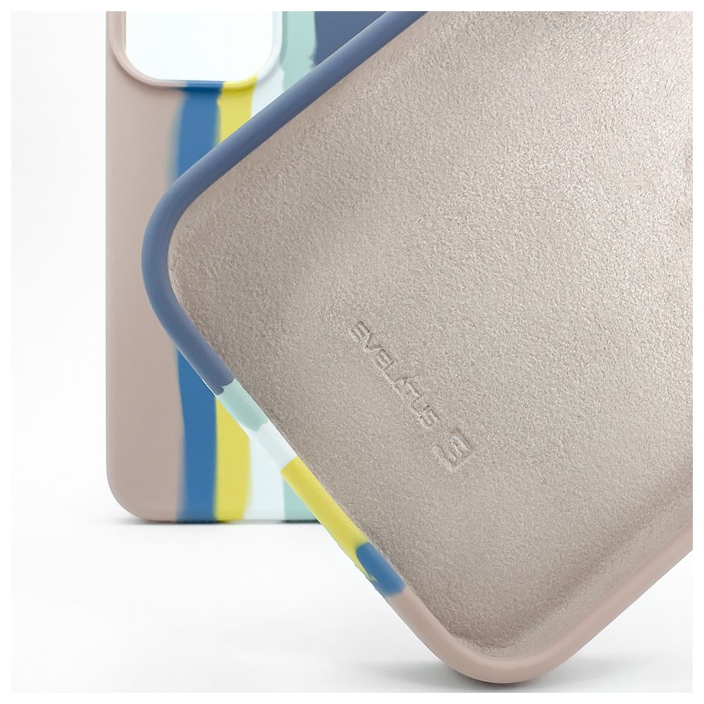 Чехол на заднюю панель Evelatus Apple iPhone 15 Pro Max Silicone case Multi-Colored Blue Pink
