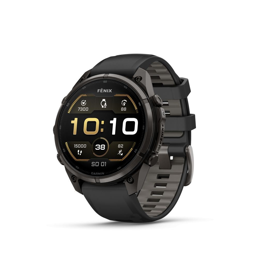 Nutikell Garmin  Fenix 9 Pro – 47mm
Carbon Gray DLC Titanium with Black/Pebble Grey Silicone Band