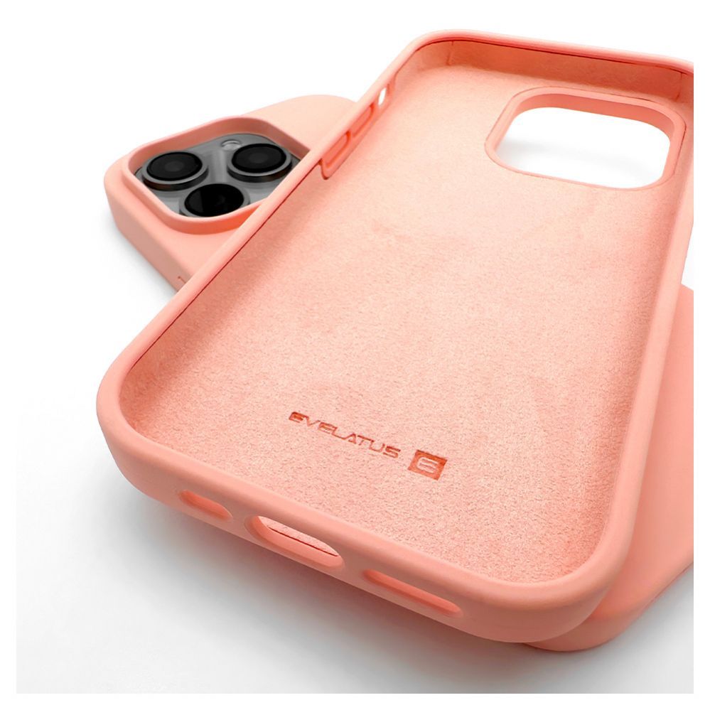 Tagakaaned Evelatus Apple iPhone 14 Pro 6.1 Premium Soft Touch Silicone Case Light Pink
