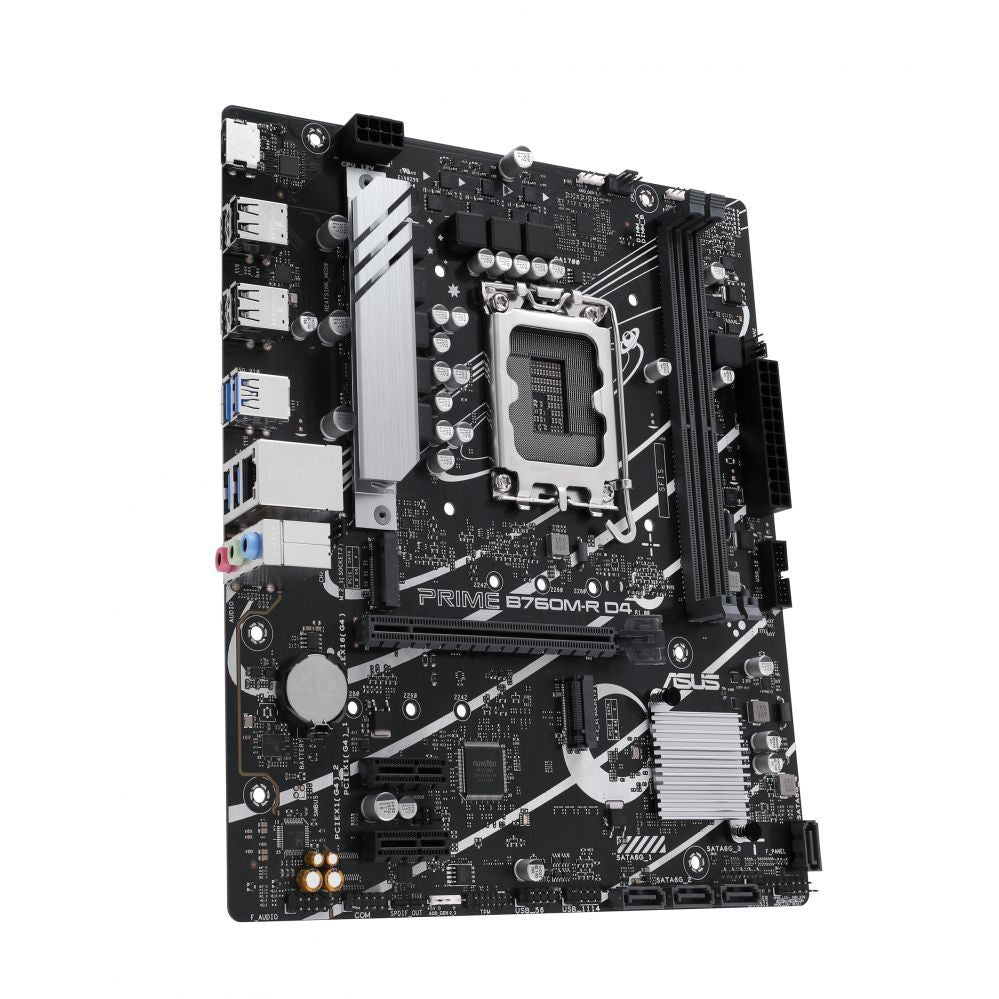 Intel protsessori emaplaat Asus  PRIME B760M-R D4 | Processor family Intel | Processor socket LGA1700 | Number of SATA connectors 4