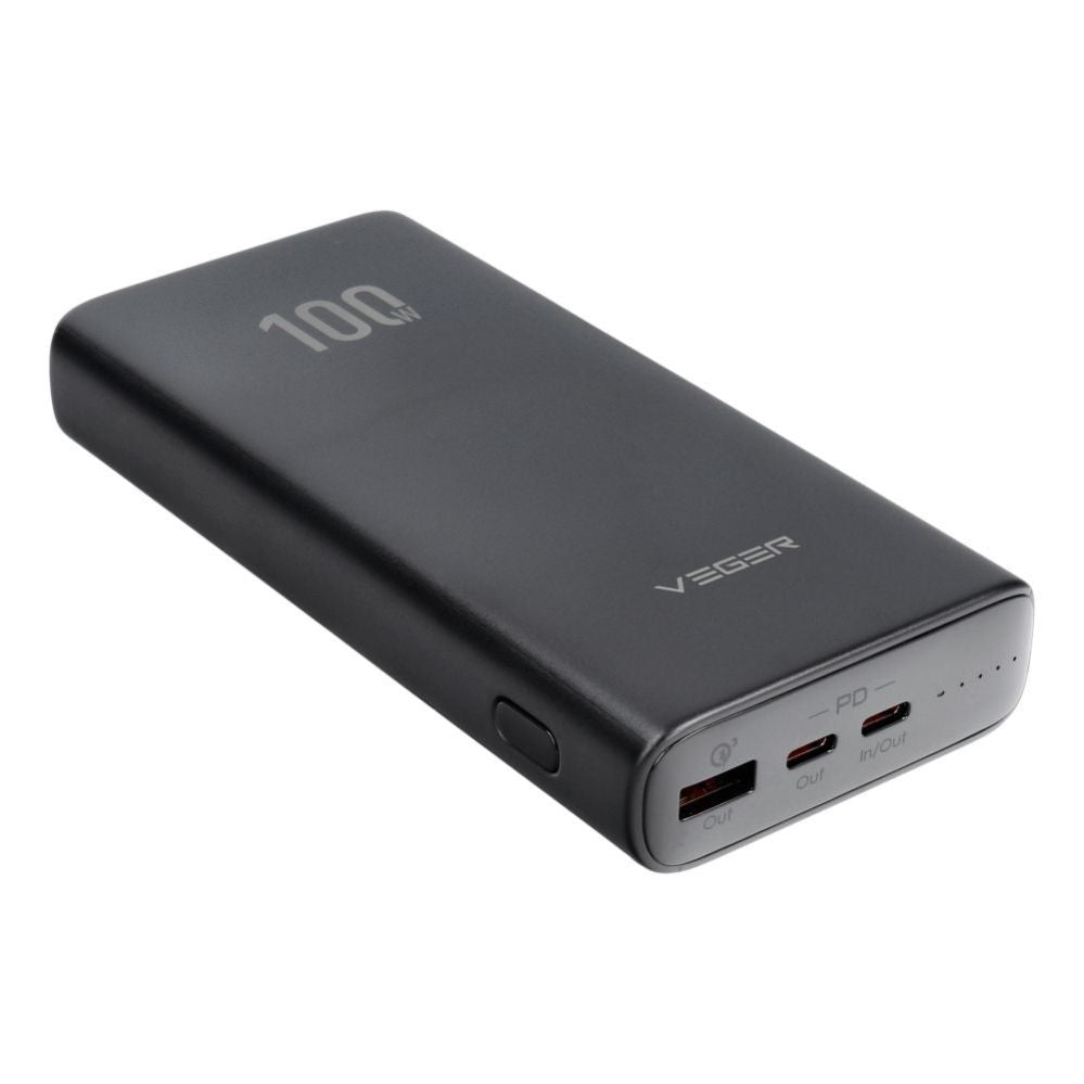Power bank Veger  Powerbank Veger T100 (W2032C-100) PD QC3.0 5A 100W 20000 mAh black