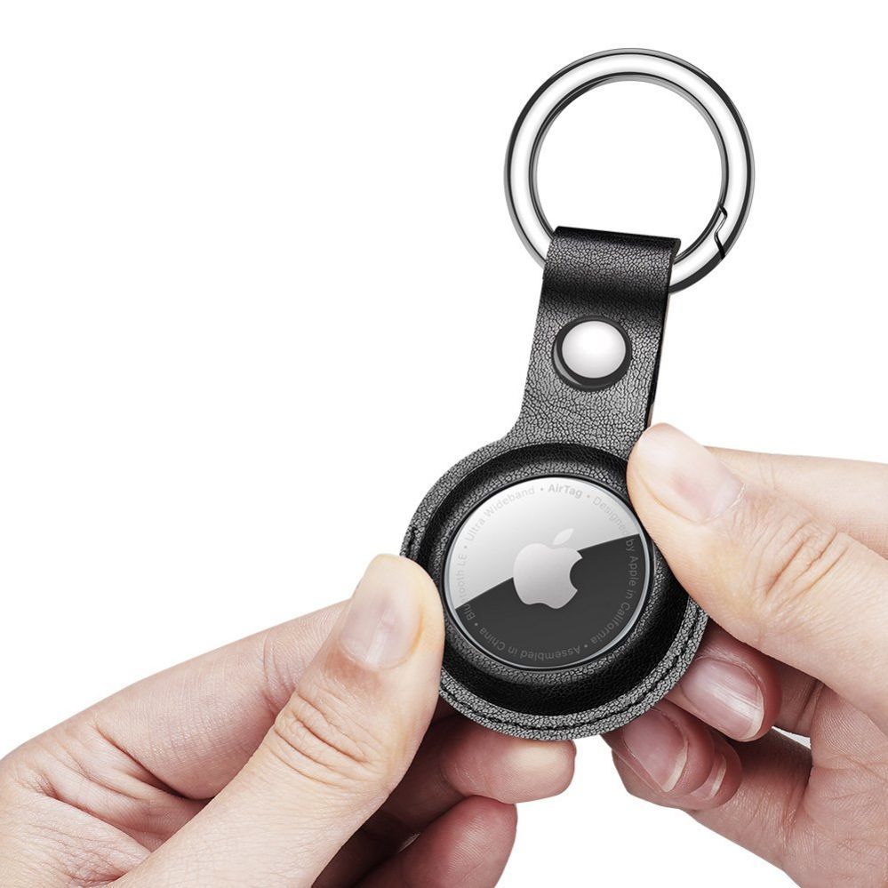 Nutika sildi tarvik Dux Ducis - Dux Ducis 4pcs set Silicone flexible cover keychain loop case for Apple AirTag (Black / Green / Pink / Blue)
