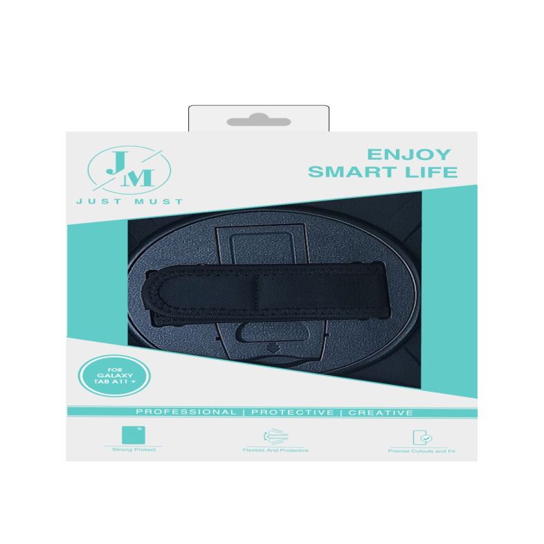 Чехол книжка Just Must  JM Rugged Case Grip for Samsung Galaxy Tab A11+ with a strap Black